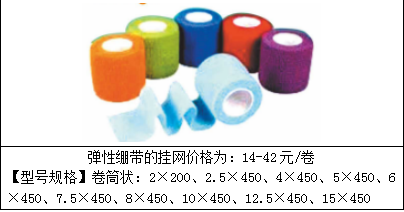 彈性繃帶   產(chǎn)品備案號：渝械備20210172號